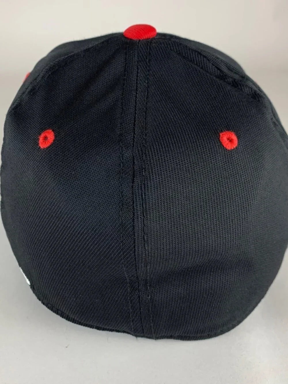 CCM Jetspeed Black Red Stretch Fitted Hat Mens One Size